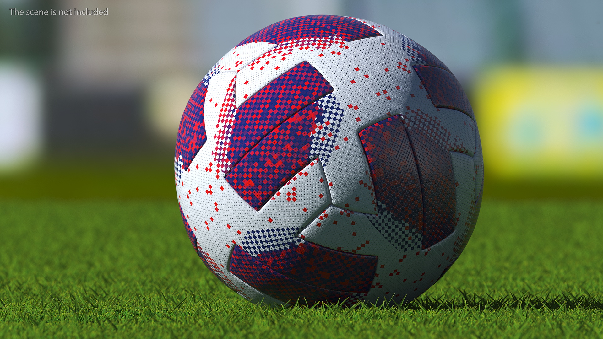 3D Digital Pixel Pattern Soccer Ball model