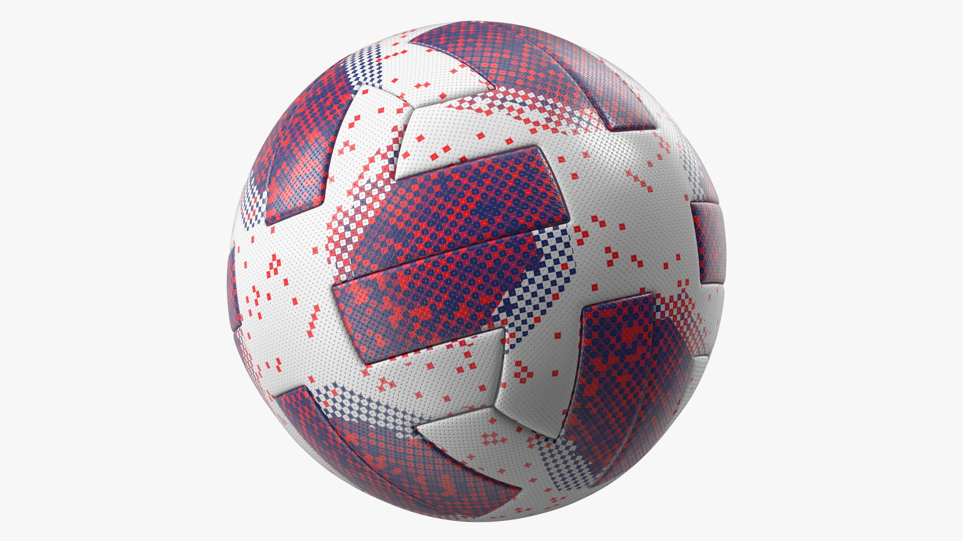 3D Digital Pixel Pattern Soccer Ball model