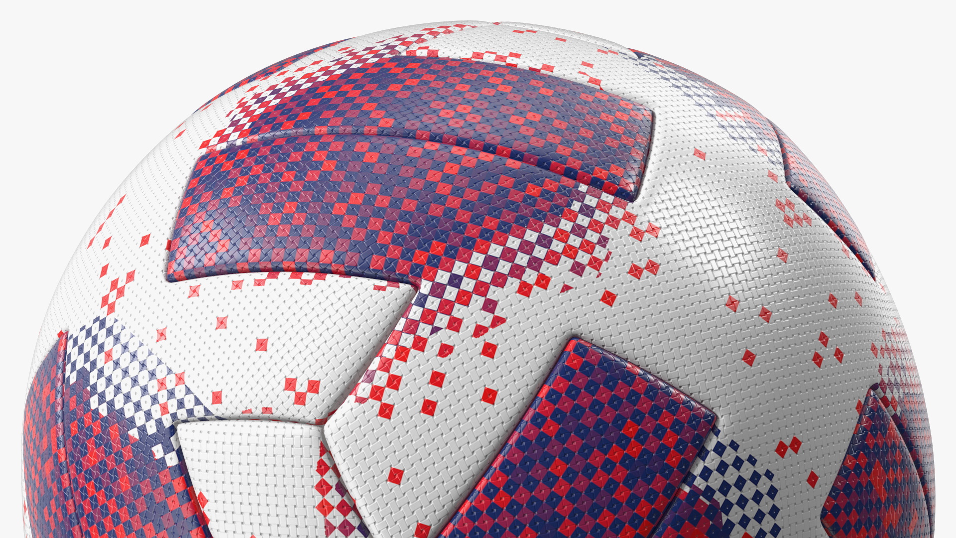3D Digital Pixel Pattern Soccer Ball model