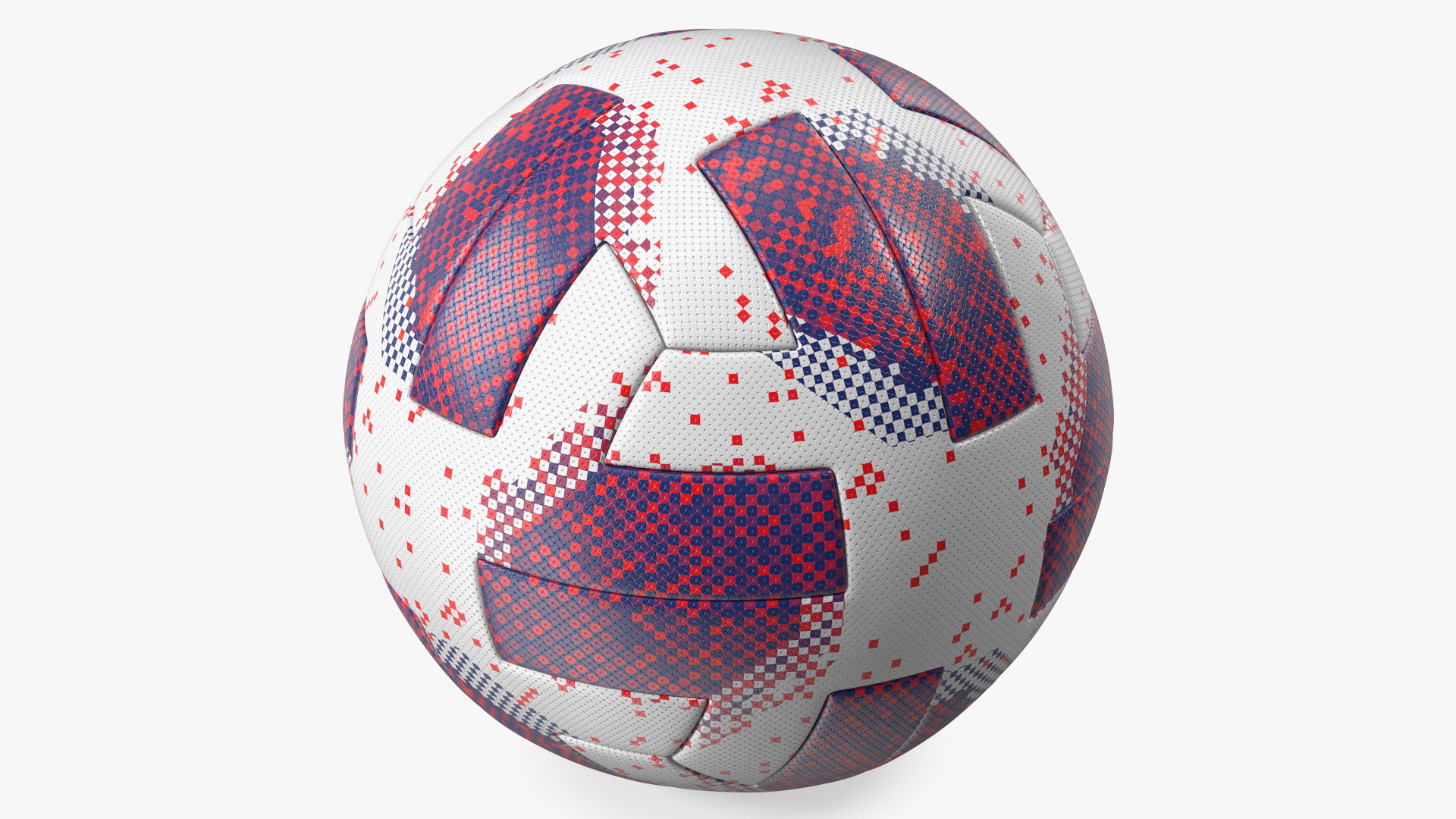 3D Digital Pixel Pattern Soccer Ball model