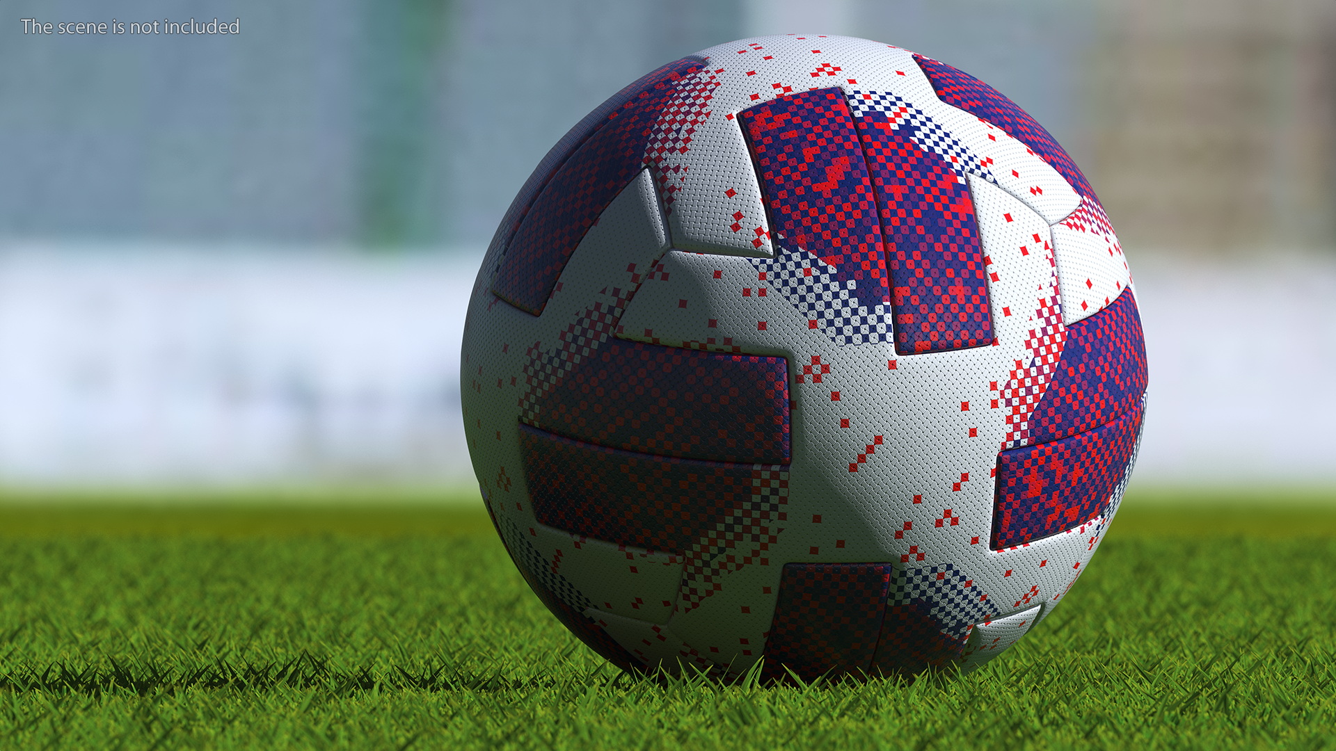 3D Digital Pixel Pattern Soccer Ball model
