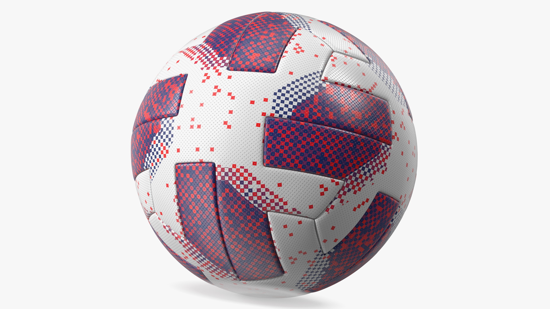 3D Digital Pixel Pattern Soccer Ball model
