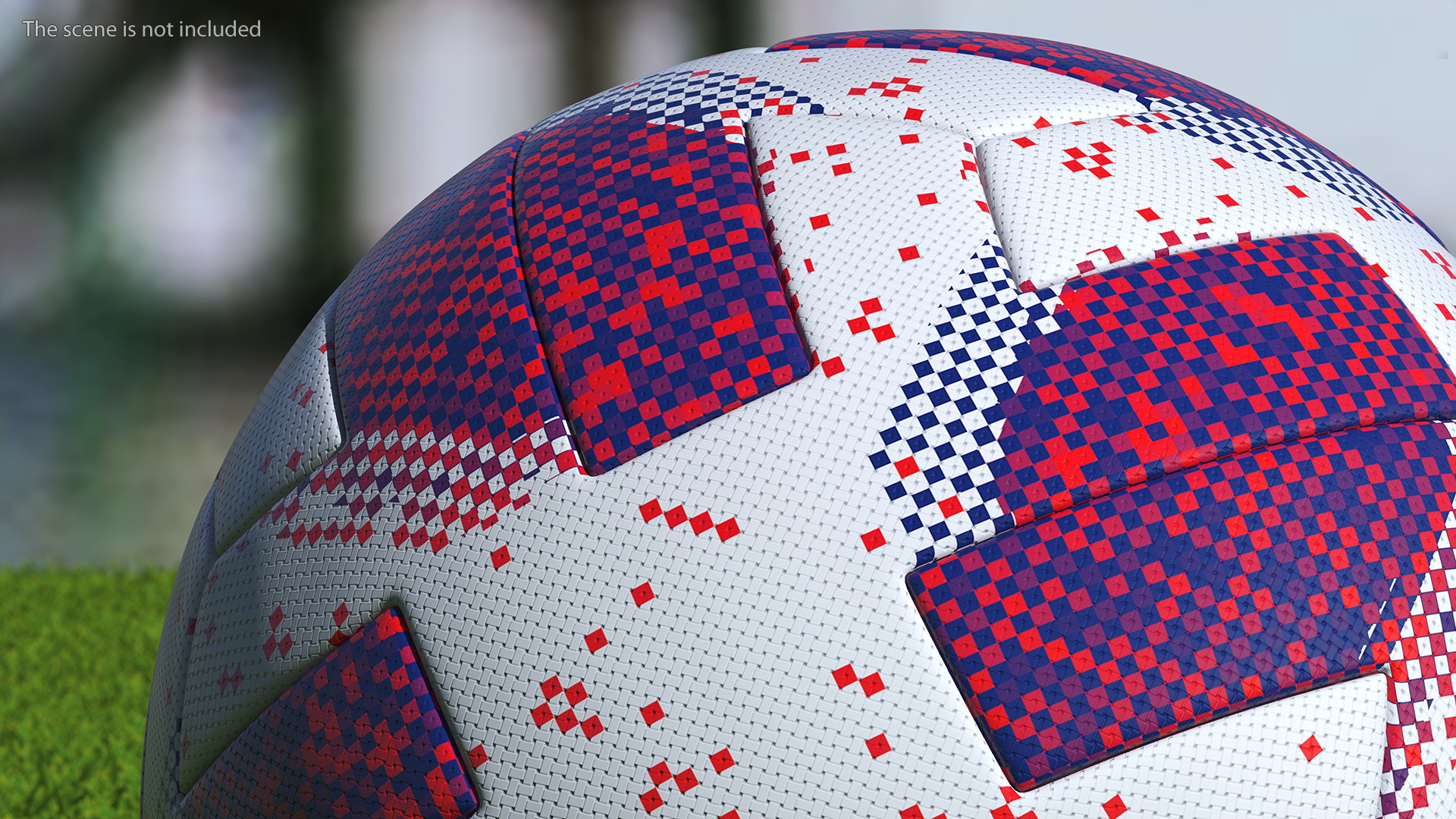 3D Digital Pixel Pattern Soccer Ball model