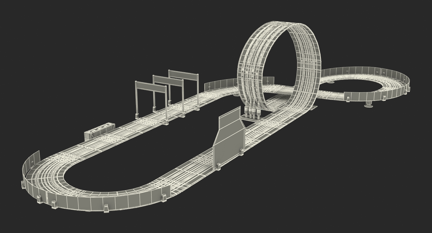 3D model Toy Racing Car Track