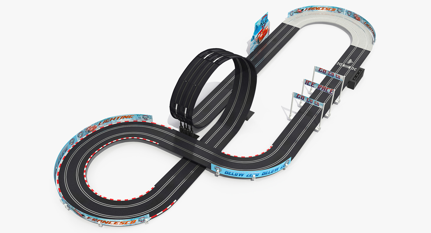 3D model Toy Racing Car Track