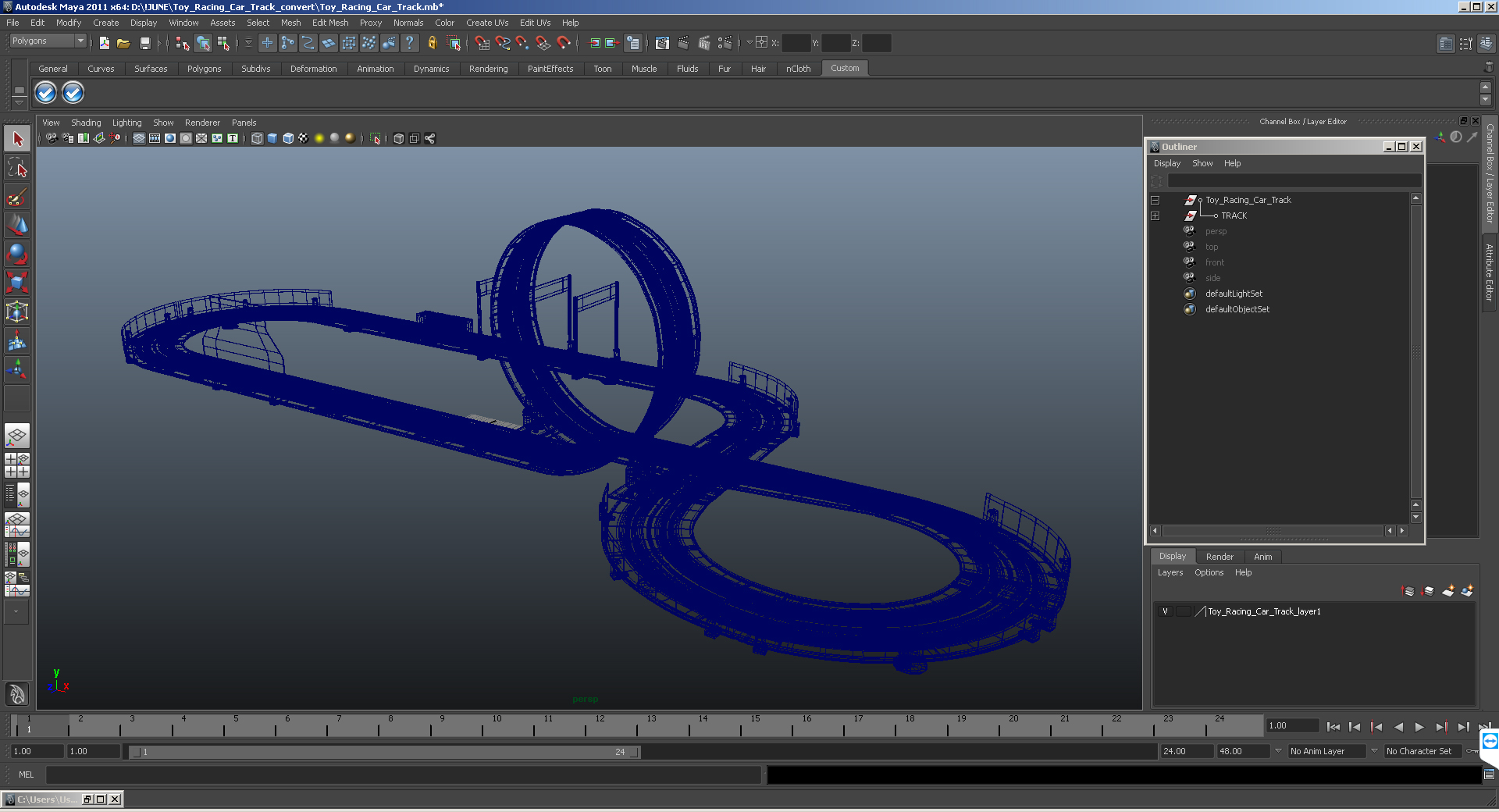 3D model Toy Racing Car Track
