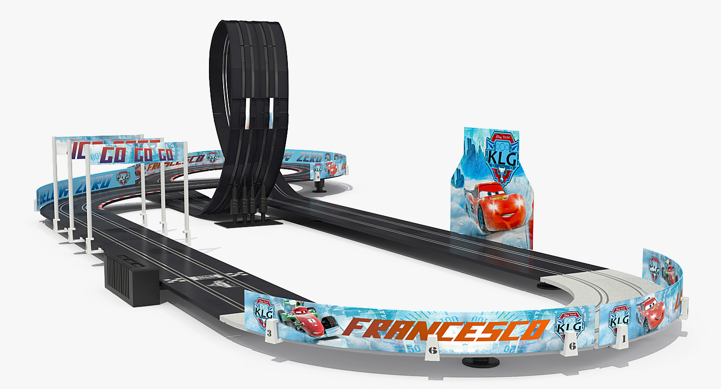 3D model Toy Racing Car Track