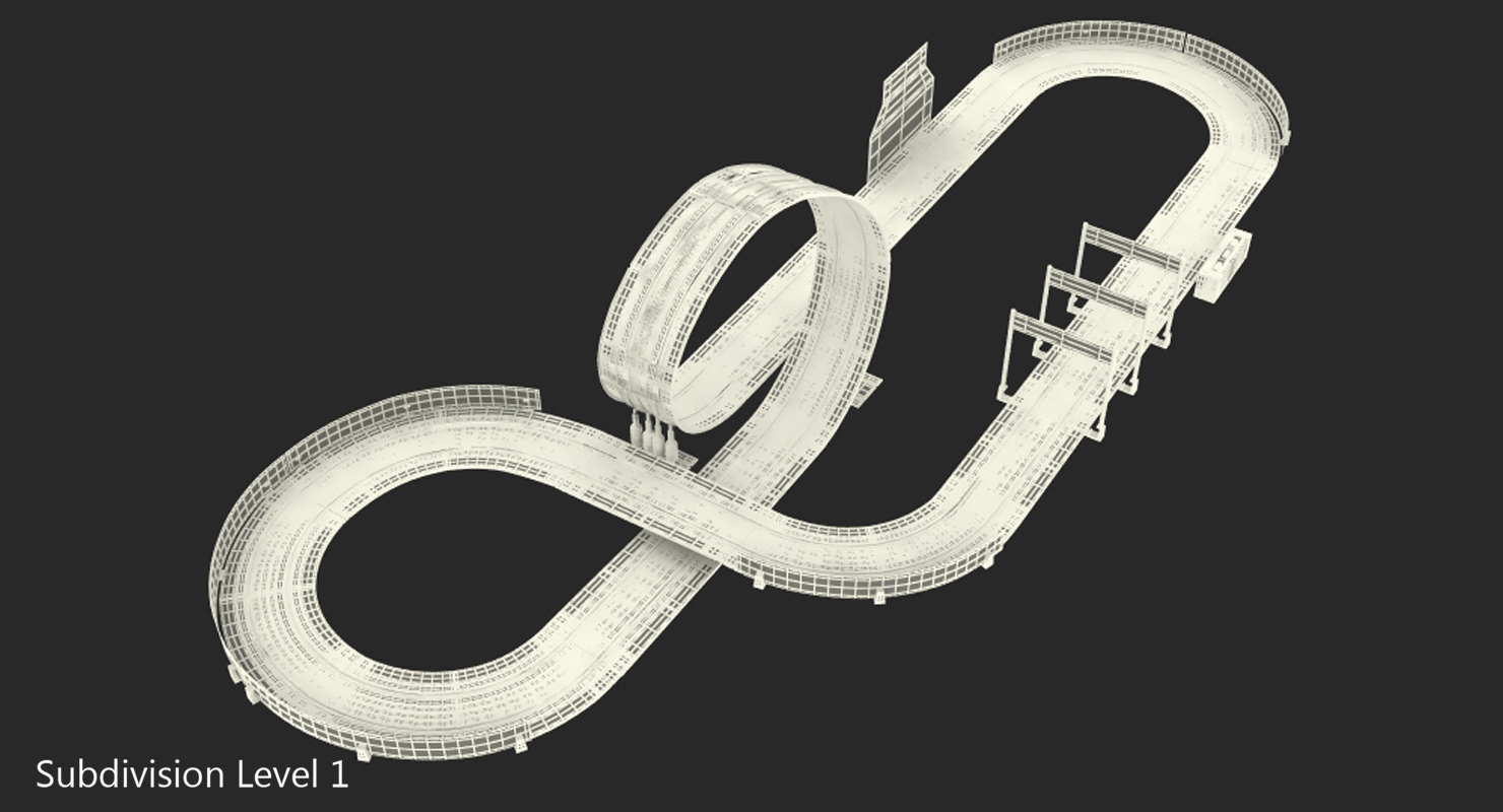 3D model Toy Racing Car Track