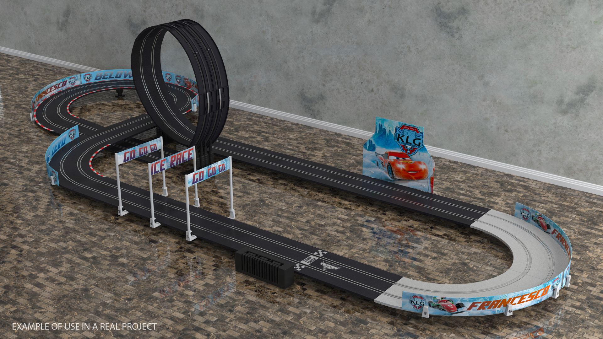 3D model Toy Racing Car Track