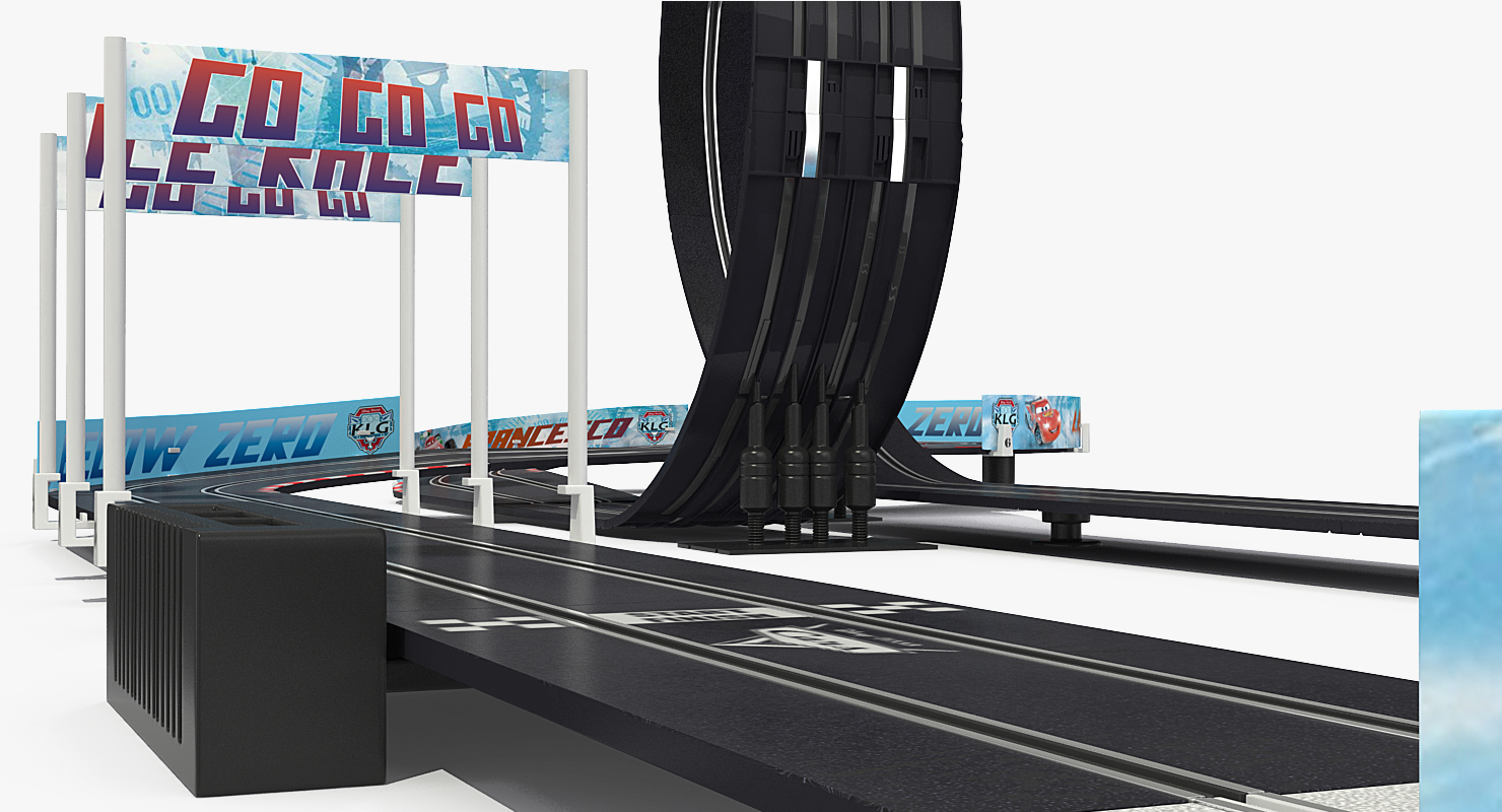 3D model Toy Racing Car Track