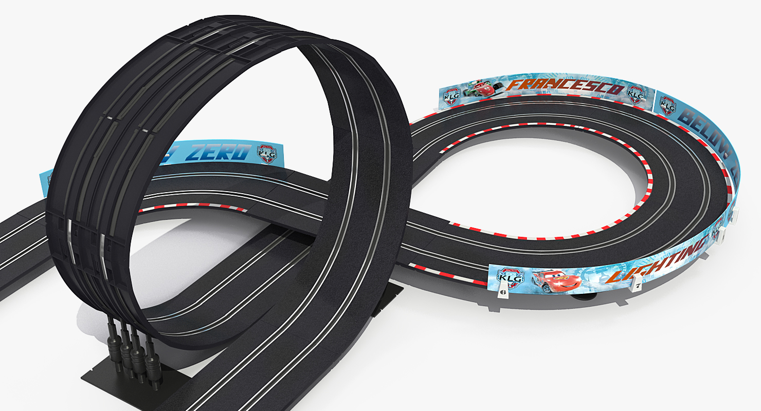 3D model Toy Racing Car Track