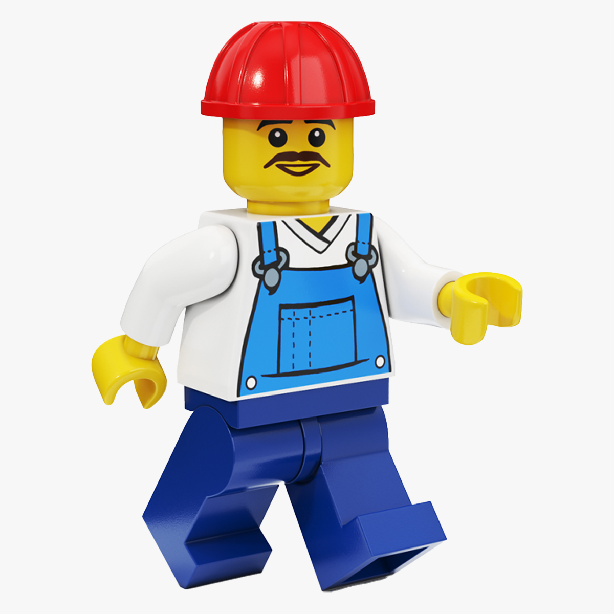 3D Minifigure LEGO Worker Rigged for Maya model