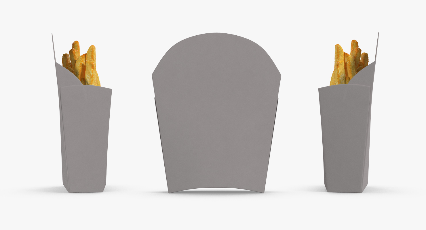 French Fry Box Generic 3D