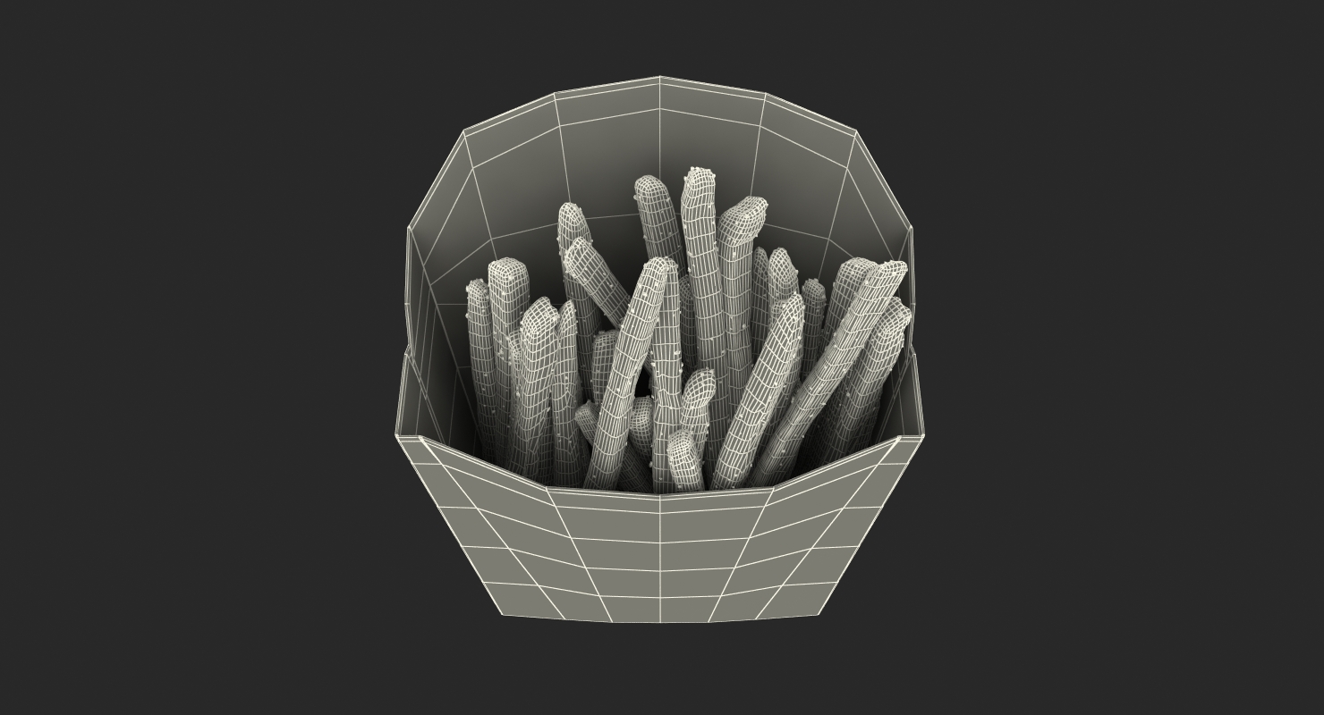 French Fry Box Generic 3D