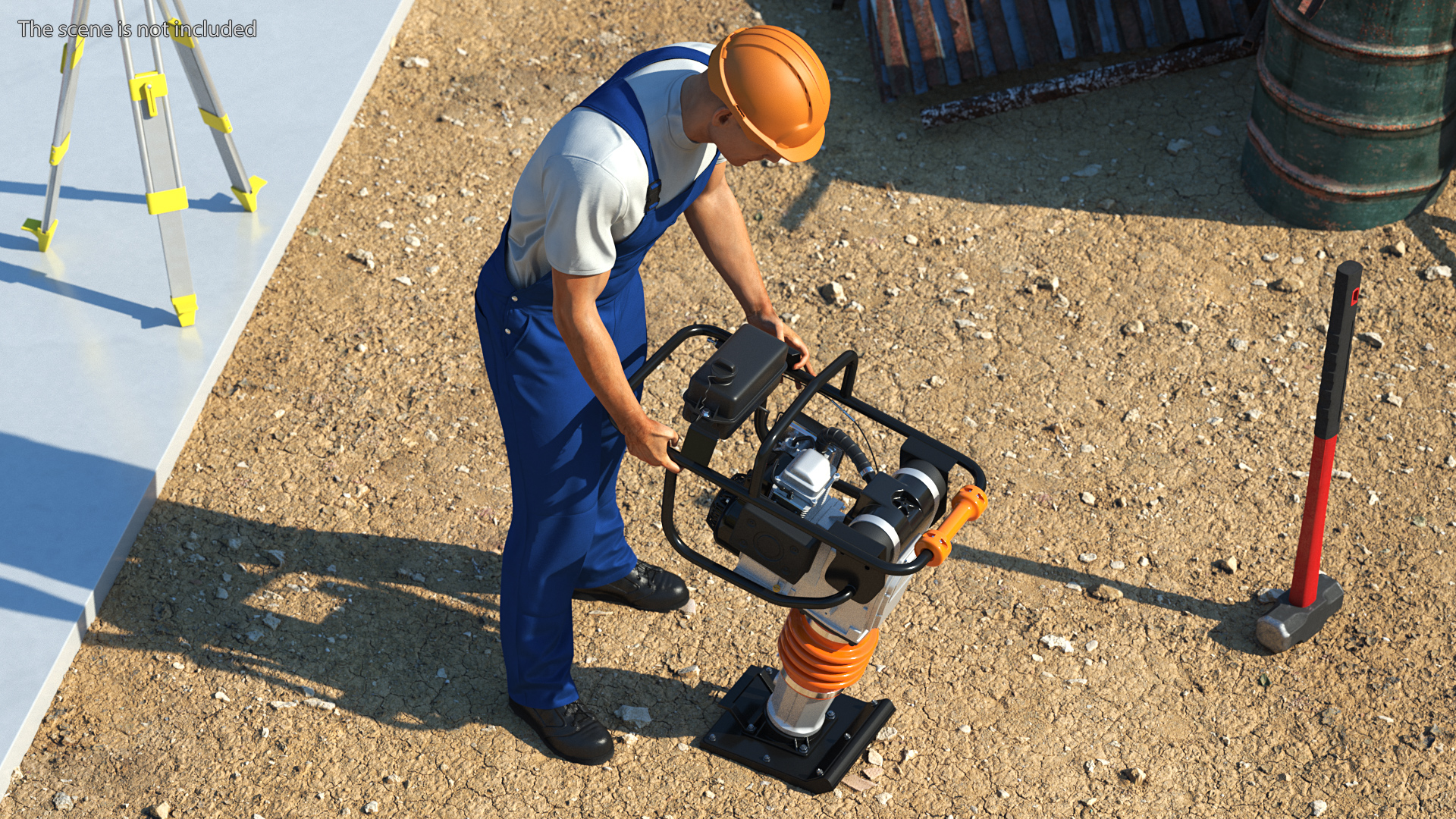 3D WEN 56040 Jumping Jack Tamping Rammer Clean model