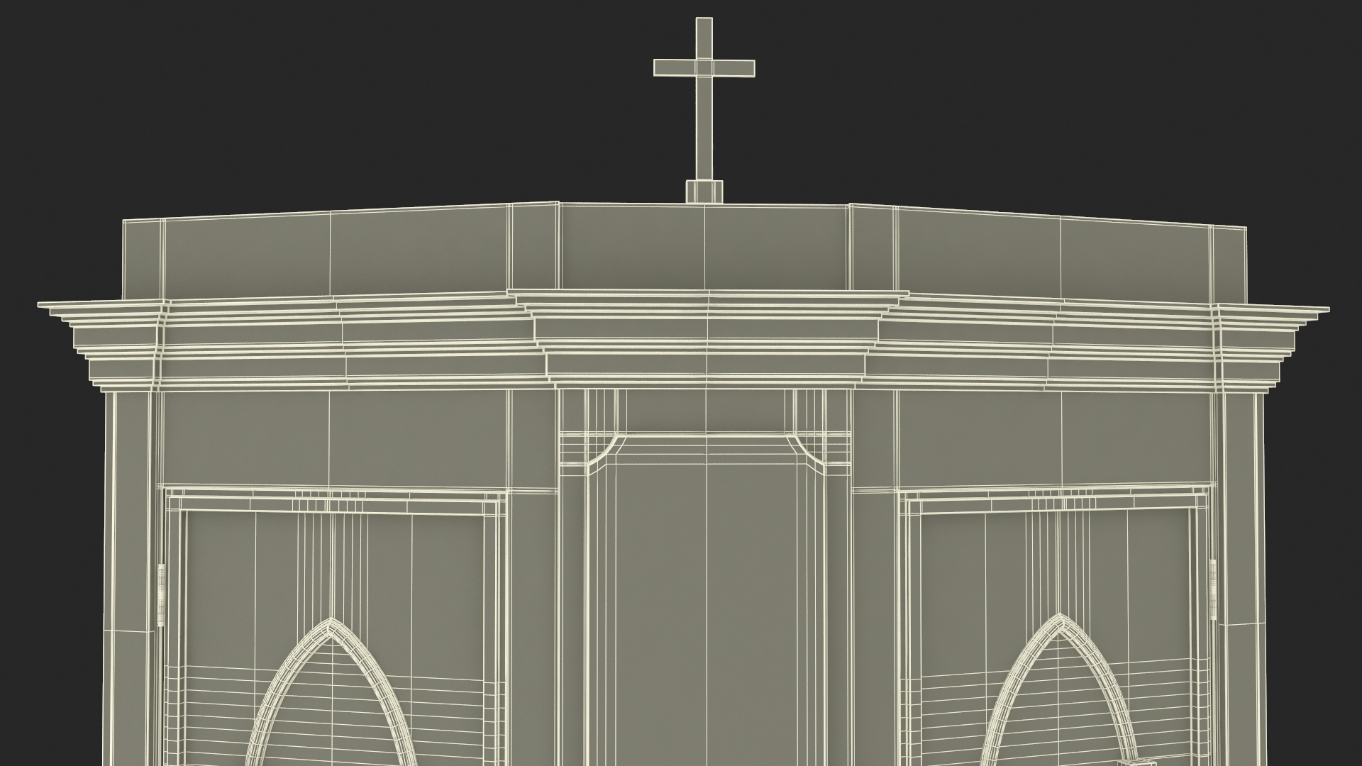 3D model Wooden Confessional Booth