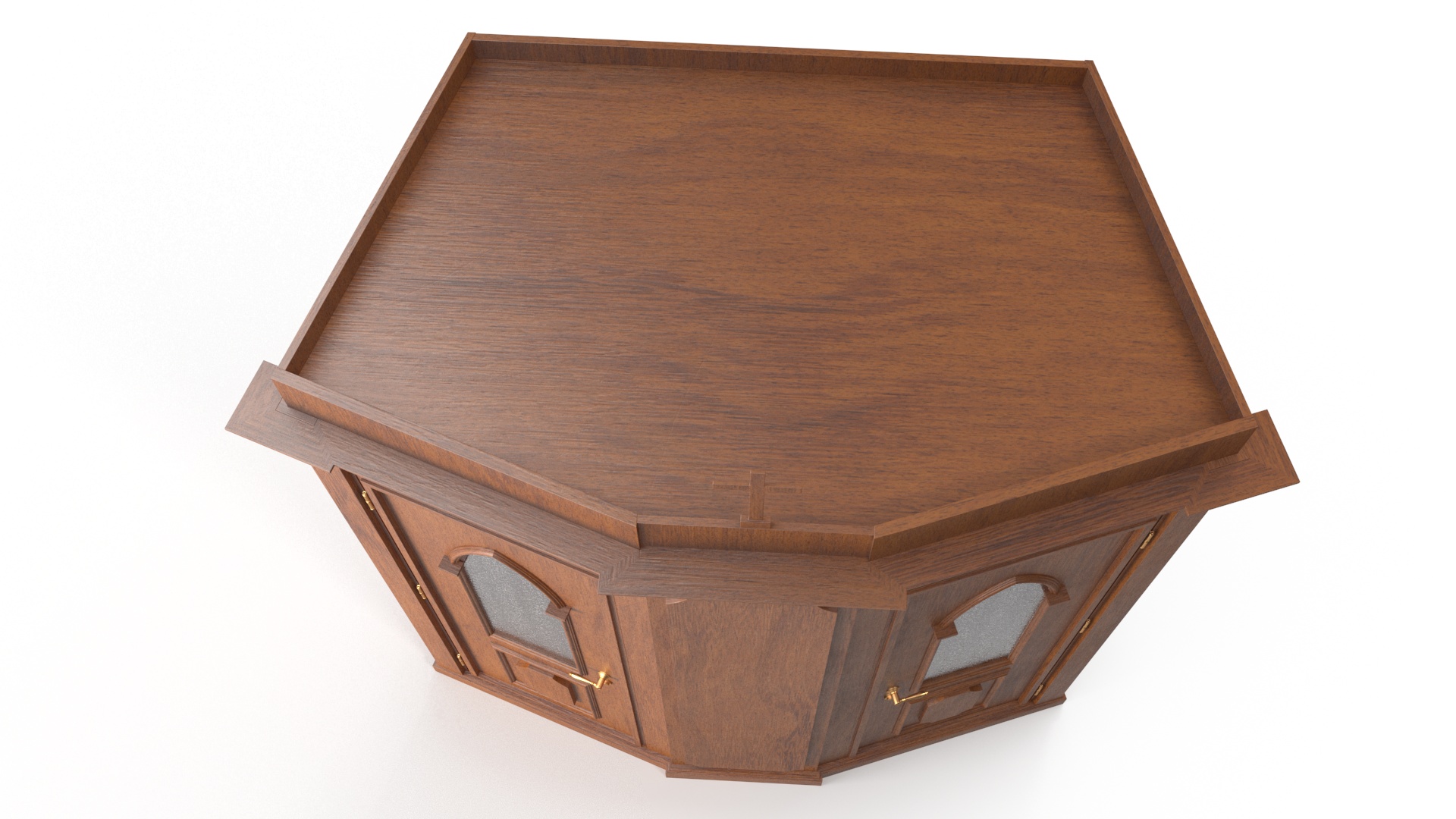 3D model Wooden Confessional Booth