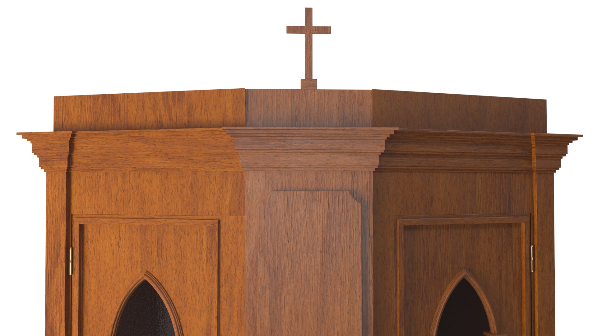 3D model Wooden Confessional Booth