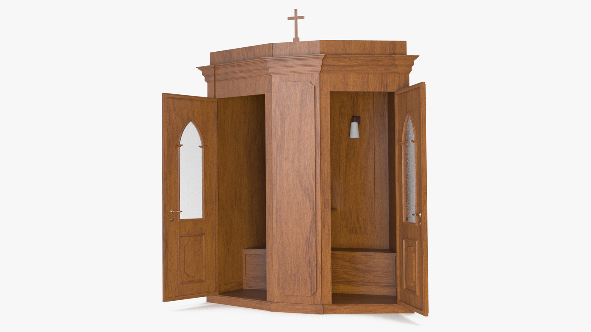 3D model Wooden Confessional Booth
