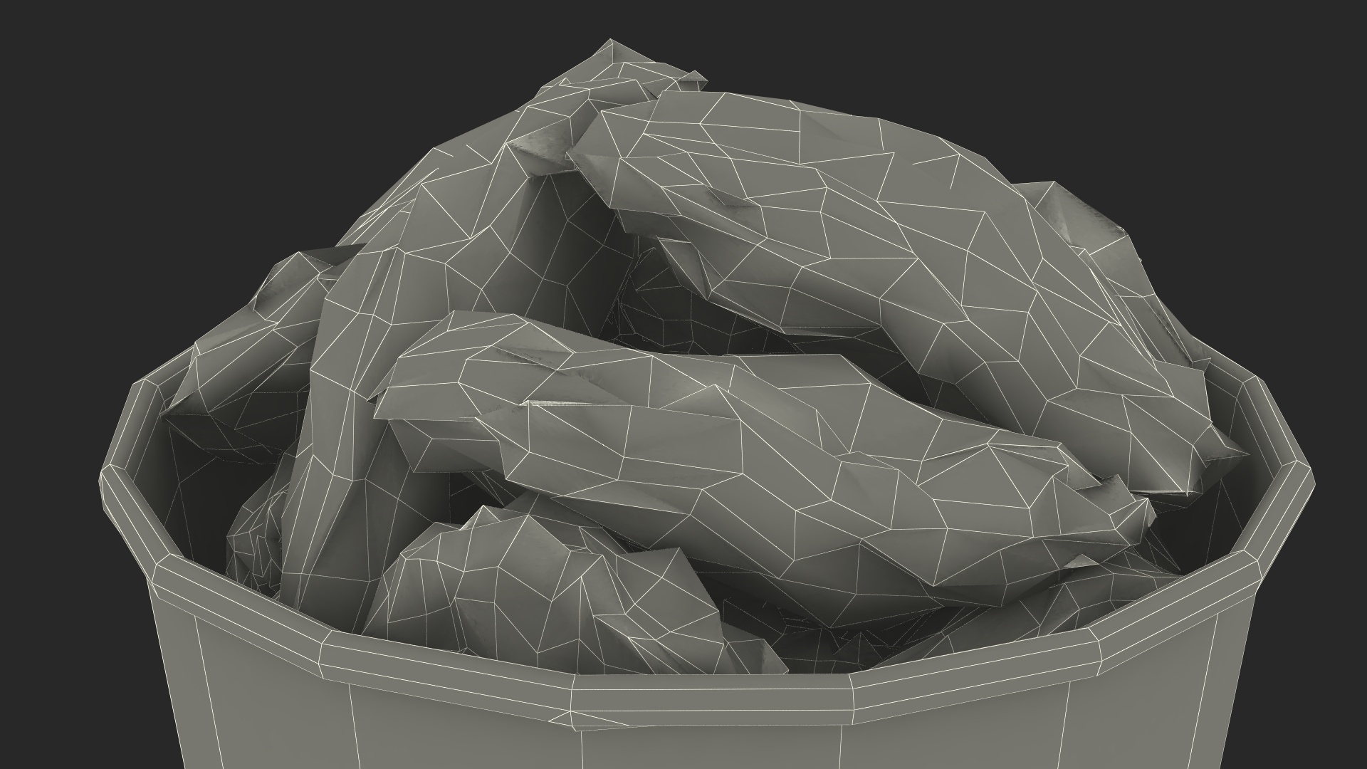 Bucket of KFC Chicken Wings 3D