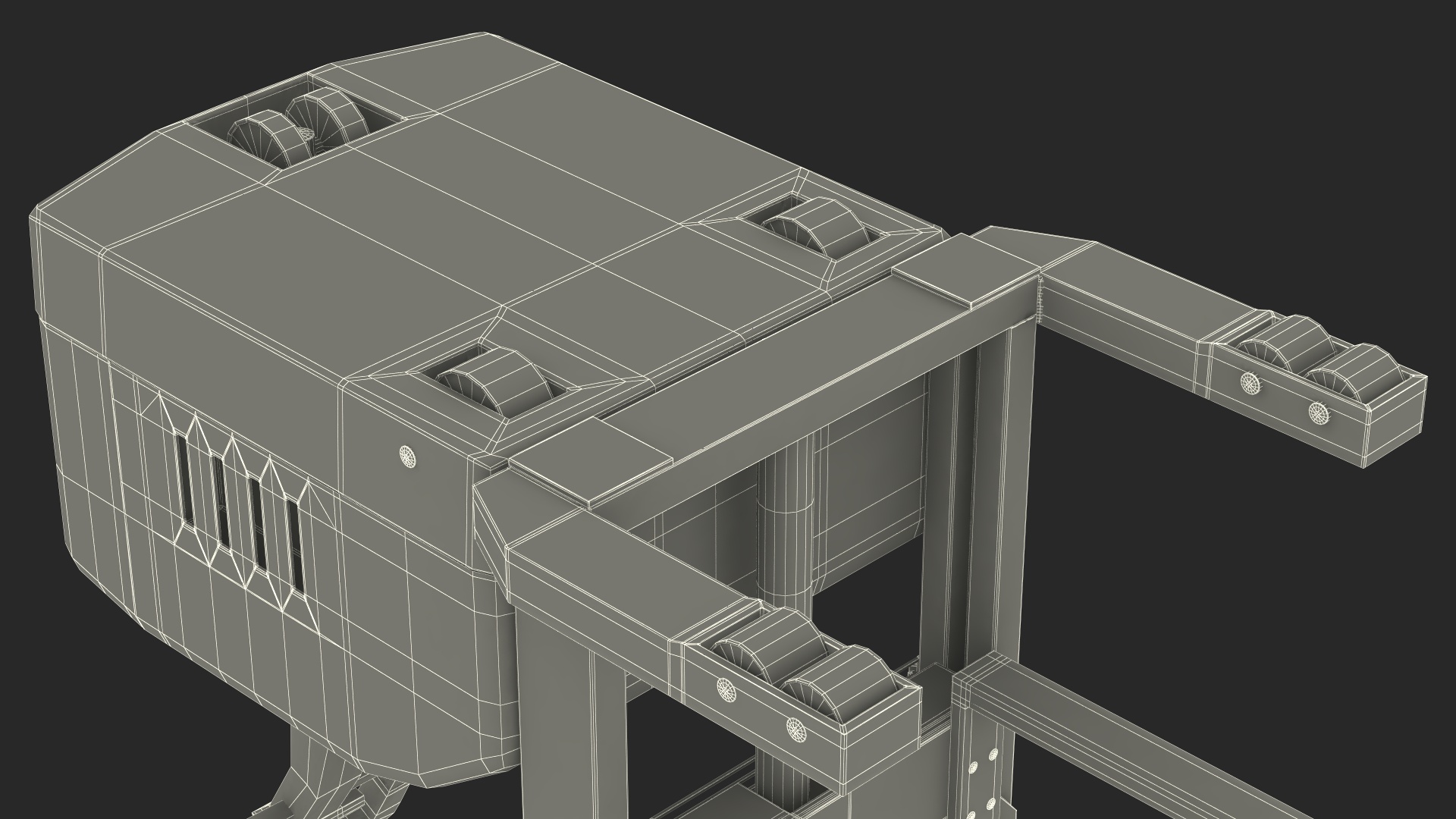 Powered Stacker Everest Red with Stack of Boxes 3D