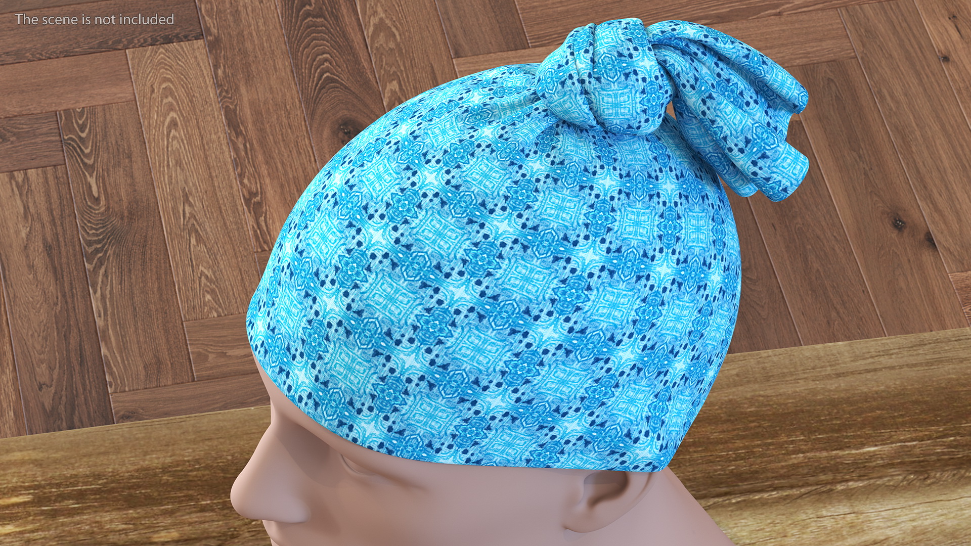 Multifunctional Neck Gaiter weared on Head 3D