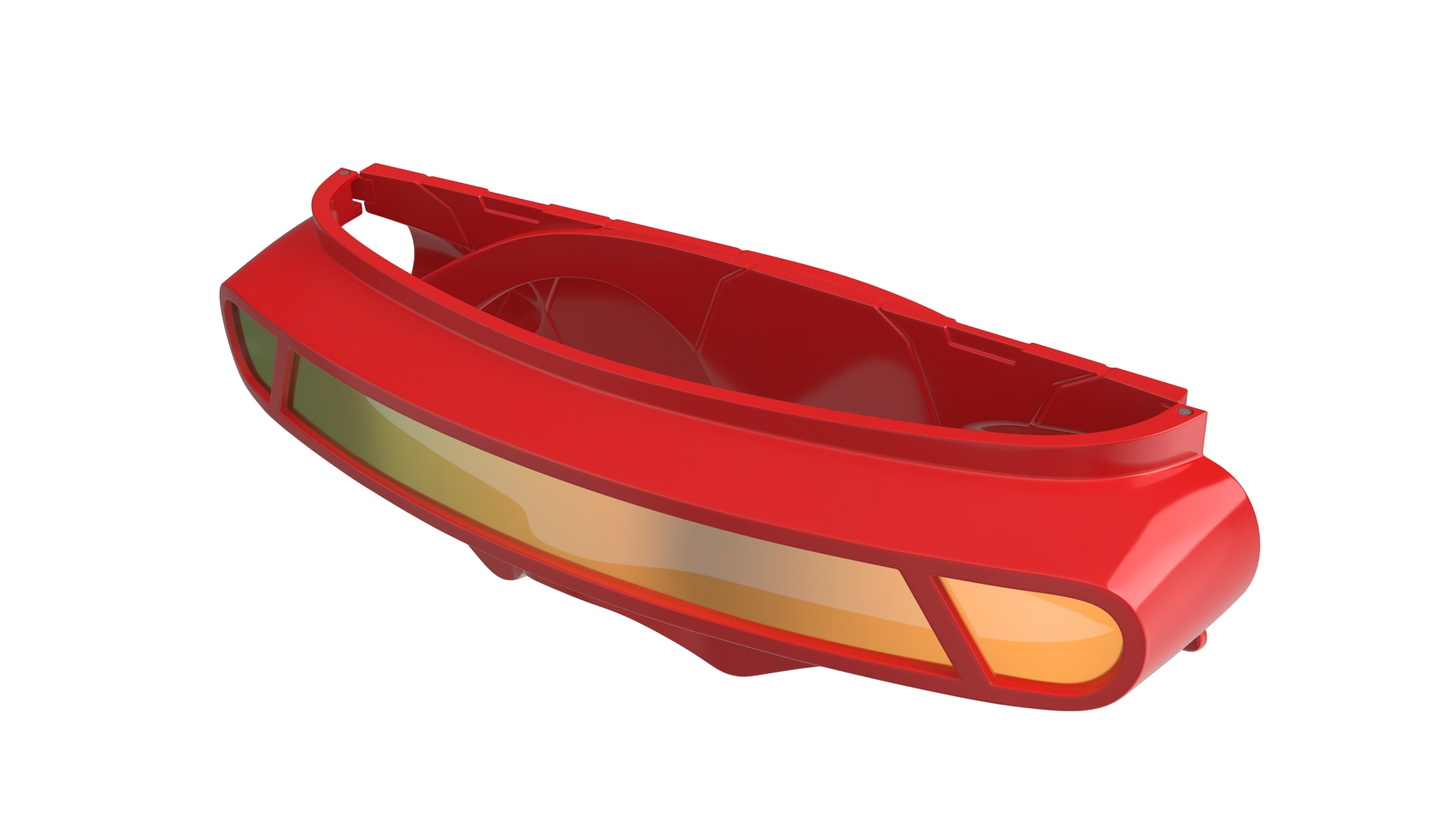 3D model Futuristic Mono Lens Sunglasses Red