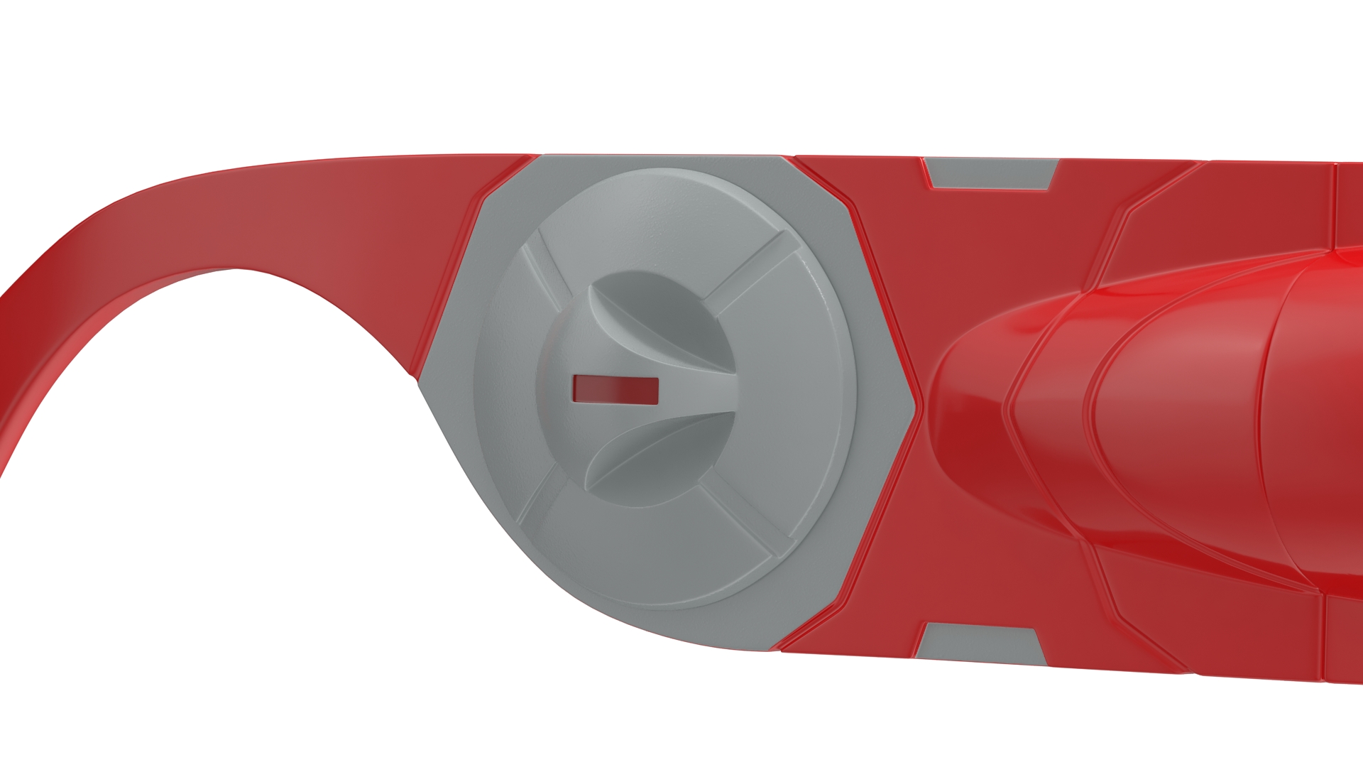 3D model Futuristic Mono Lens Sunglasses Red
