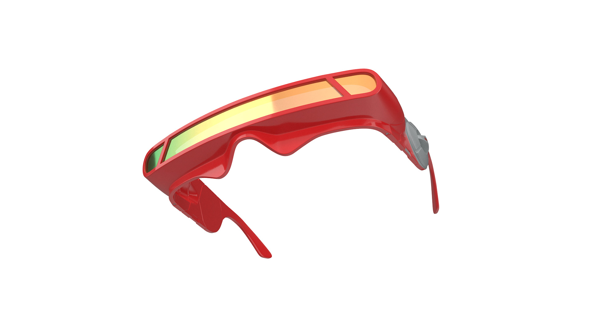 3D model Futuristic Mono Lens Sunglasses Red