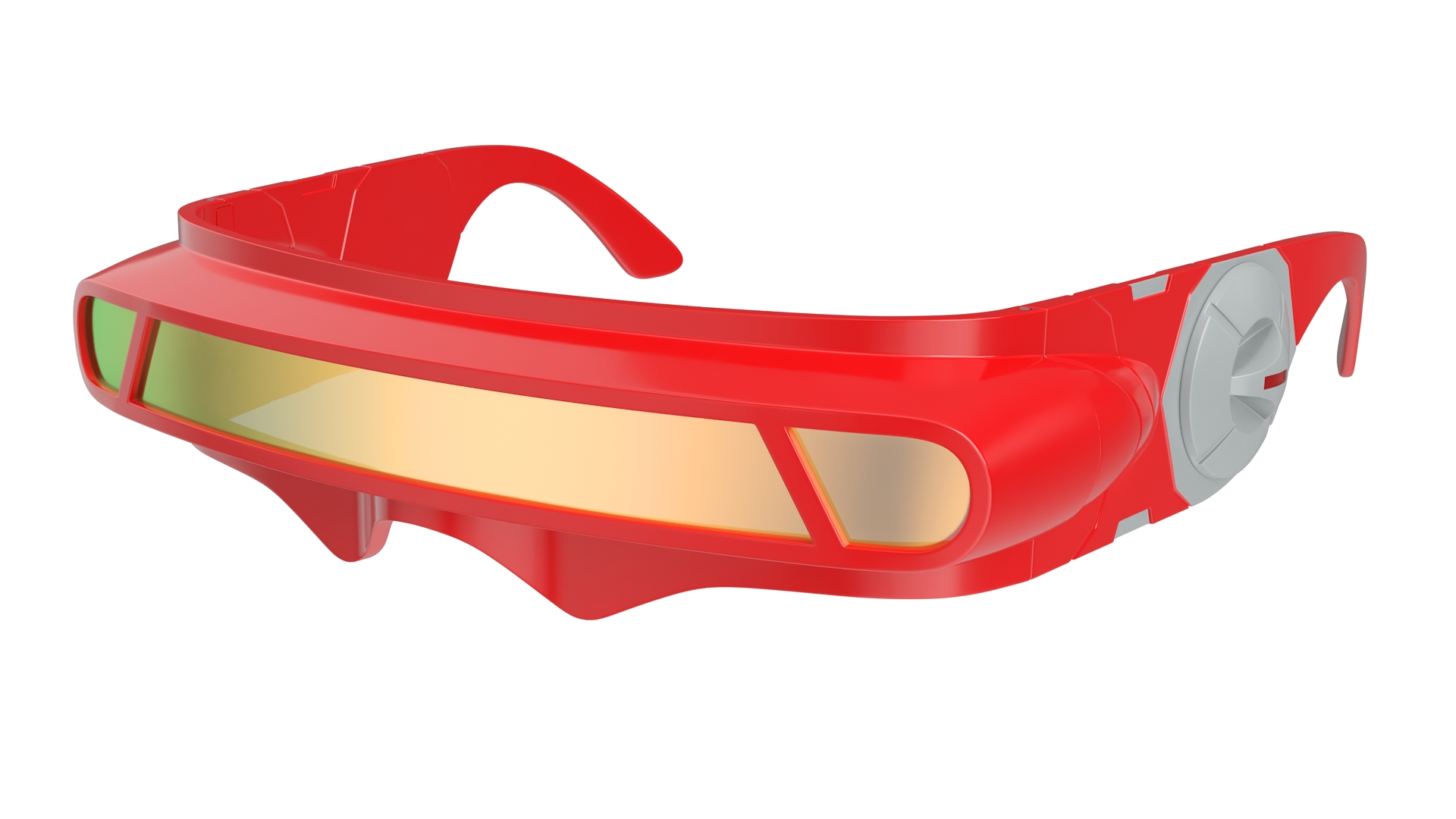 3D model Futuristic Mono Lens Sunglasses Red
