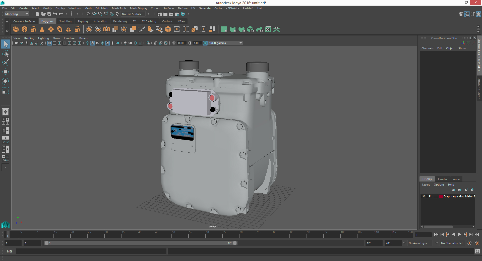 3D Diaphragm Gas Meter Elster