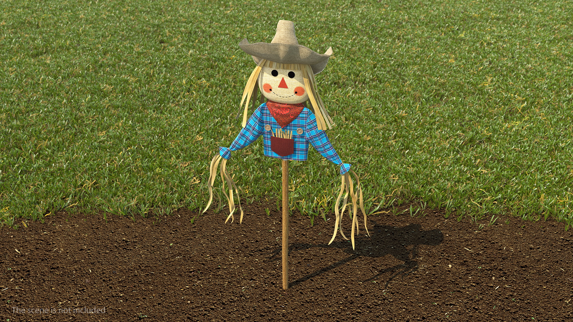 Halloween Harvest Scarecrow Decoration Scarecrow Stick 3D model