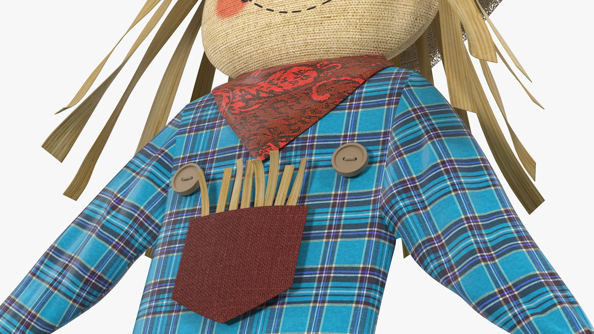 Halloween Harvest Scarecrow Decoration Scarecrow Stick 3D model