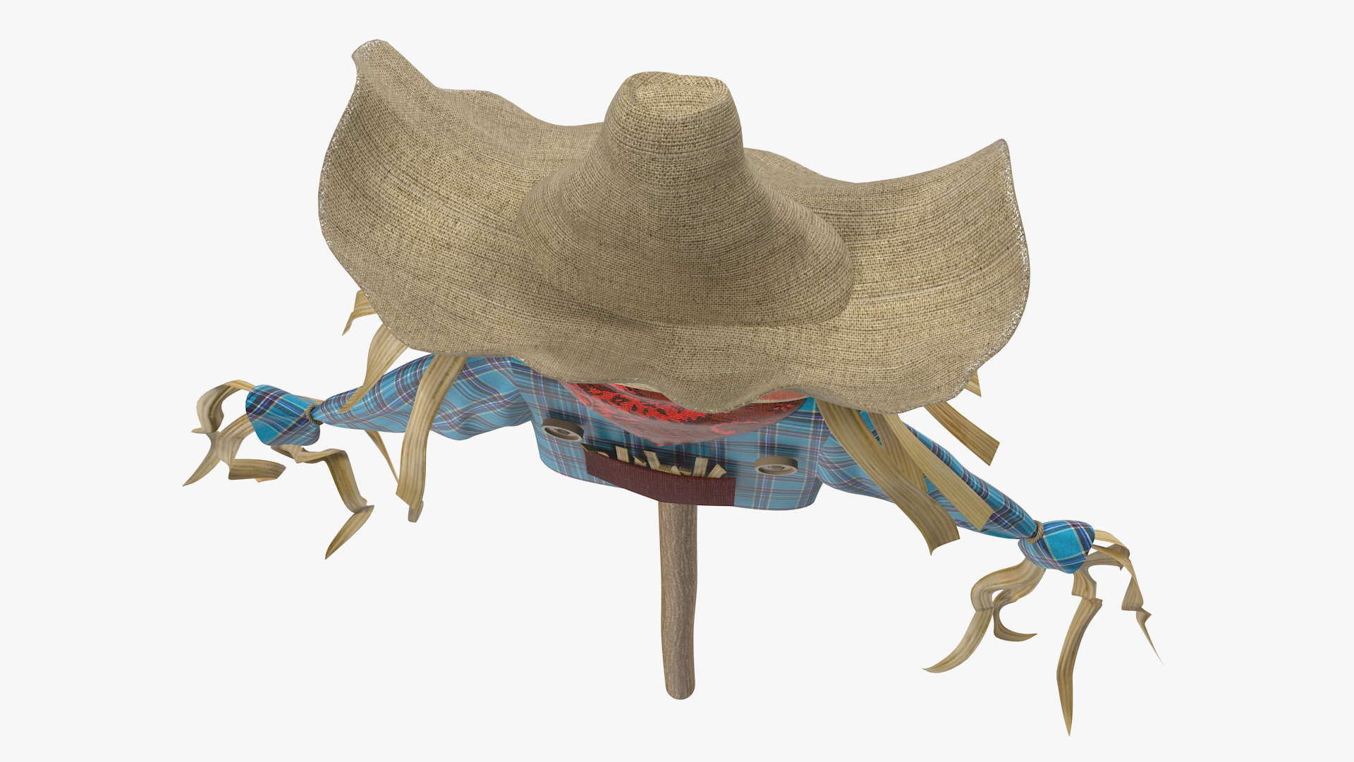 Halloween Harvest Scarecrow Decoration Scarecrow Stick 3D model