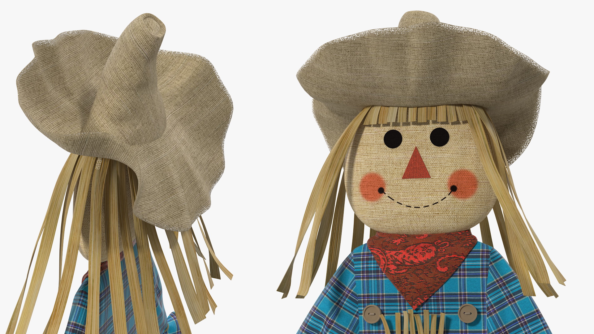 Halloween Harvest Scarecrow Decoration Scarecrow Stick 3D model