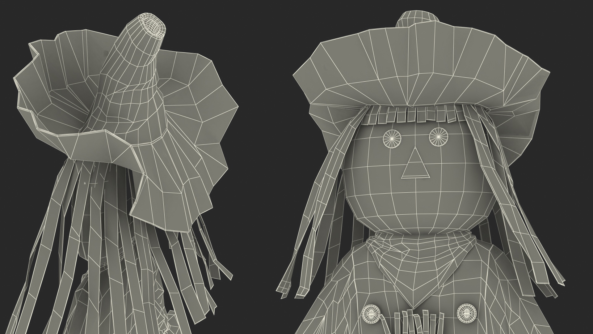 Halloween Harvest Scarecrow Decoration Scarecrow Stick 3D model