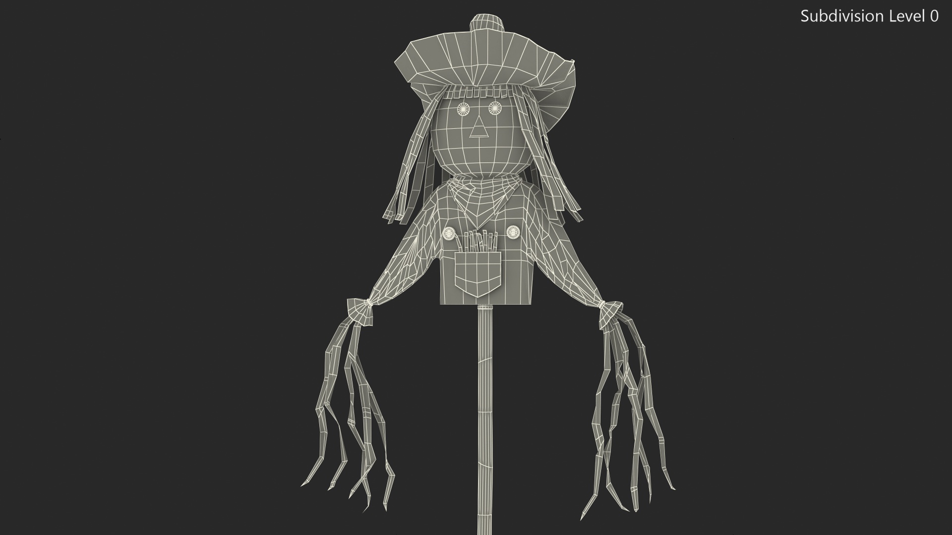 Halloween Harvest Scarecrow Decoration Scarecrow Stick 3D model