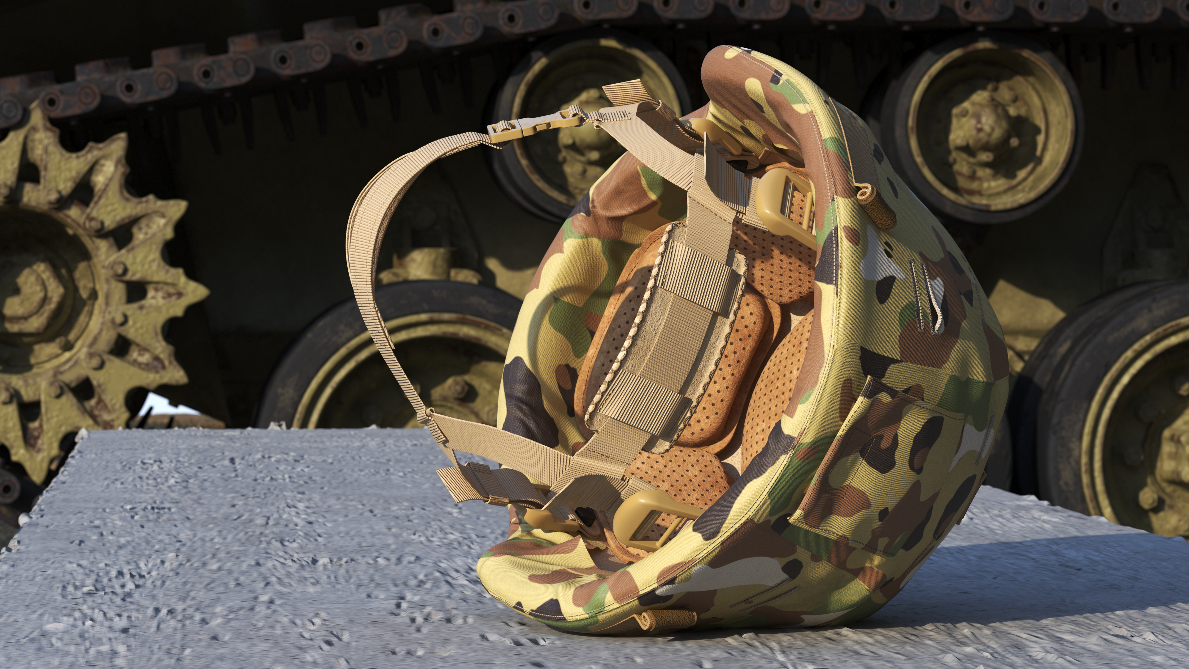 Advanced Combat Helmet Yellow Camo, view 5