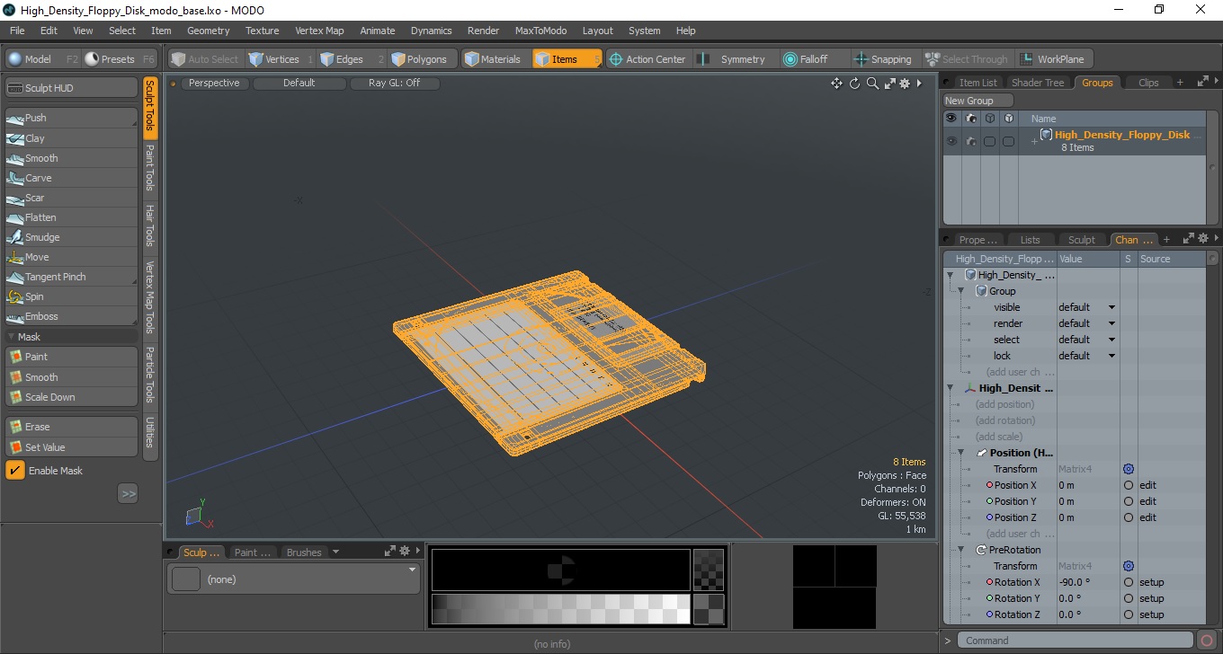 High Density Floppy Disk 3D model
