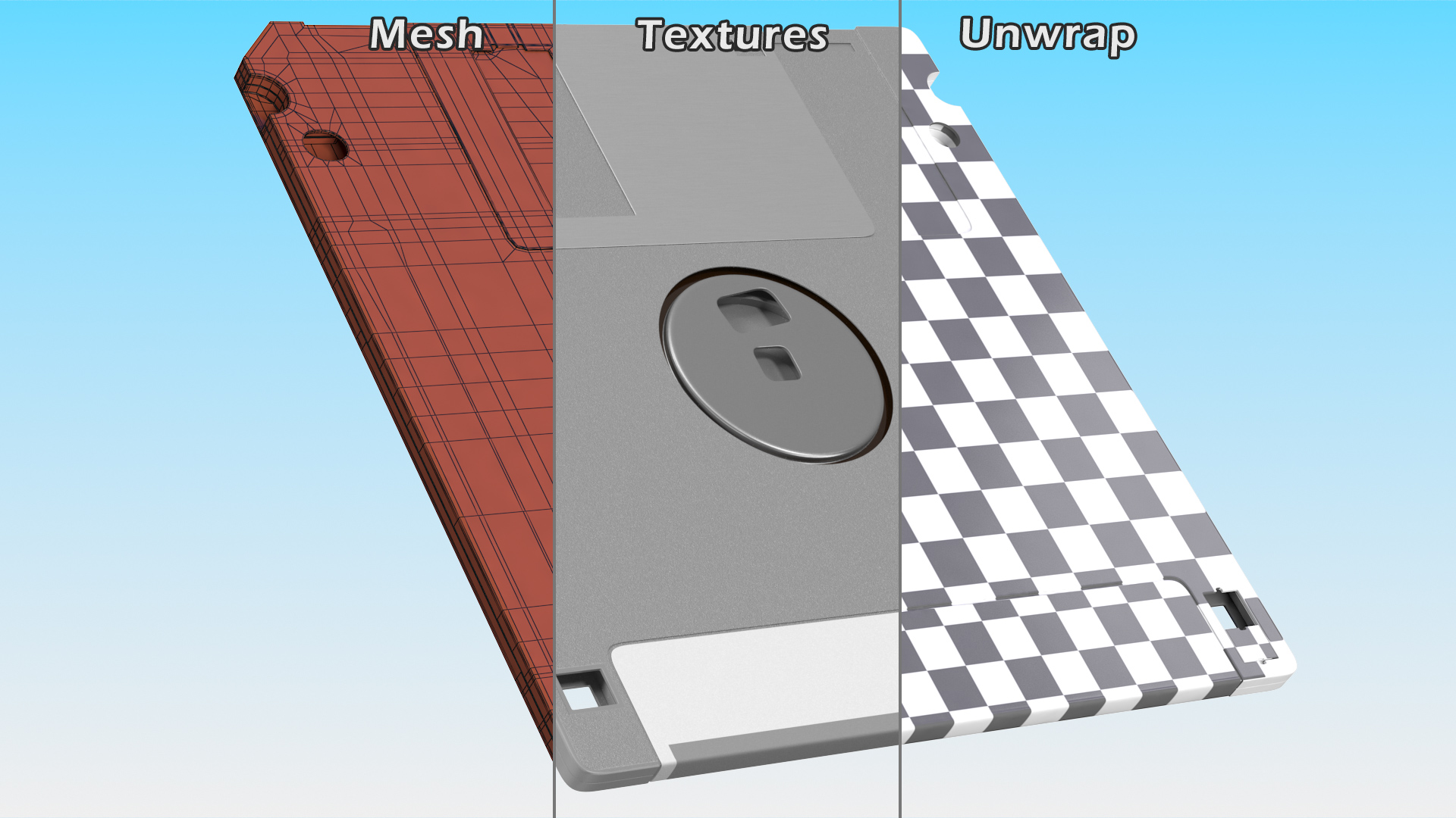 High Density Floppy Disk 3D model