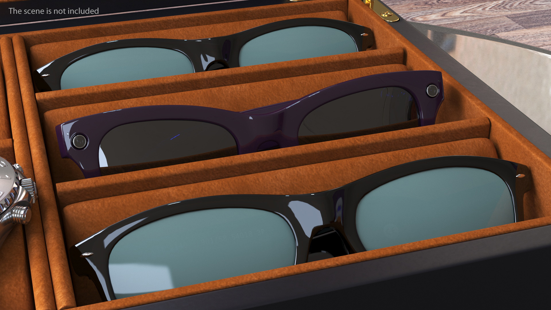 Organizer with Watches and Glasses 3D model