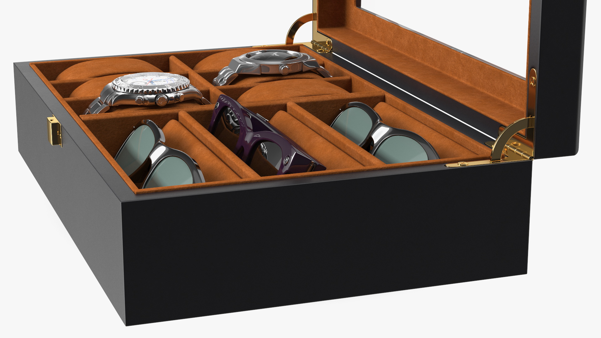 Organizer with Watches and Glasses 3D model