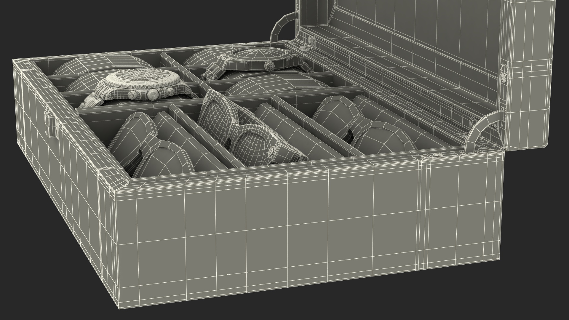 Organizer with Watches and Glasses 3D model