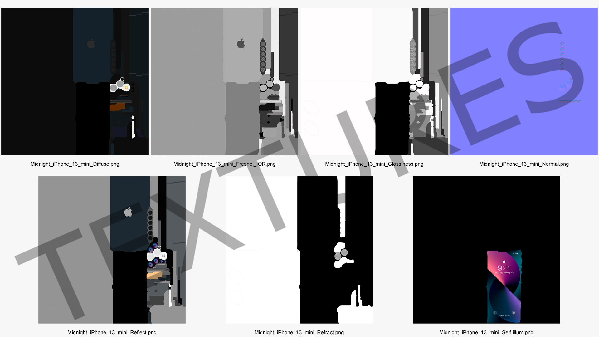 Apple iPhone 13 Mini Midnight 3D model