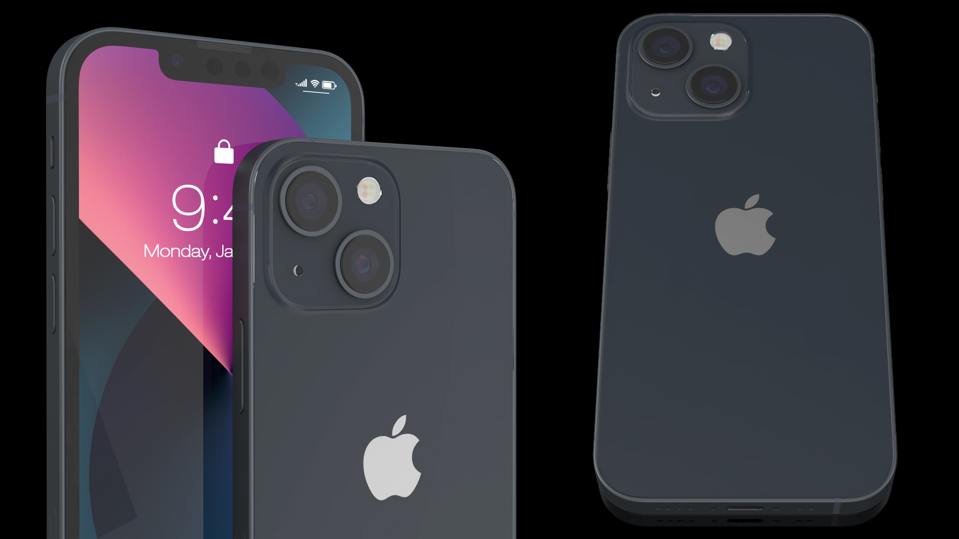 Apple iPhone 13 Mini Midnight 3D model