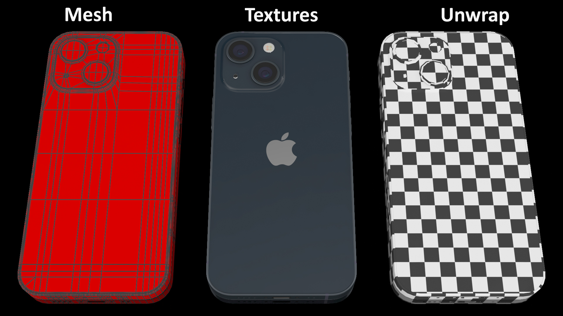 Apple iPhone 13 Mini Midnight 3D model