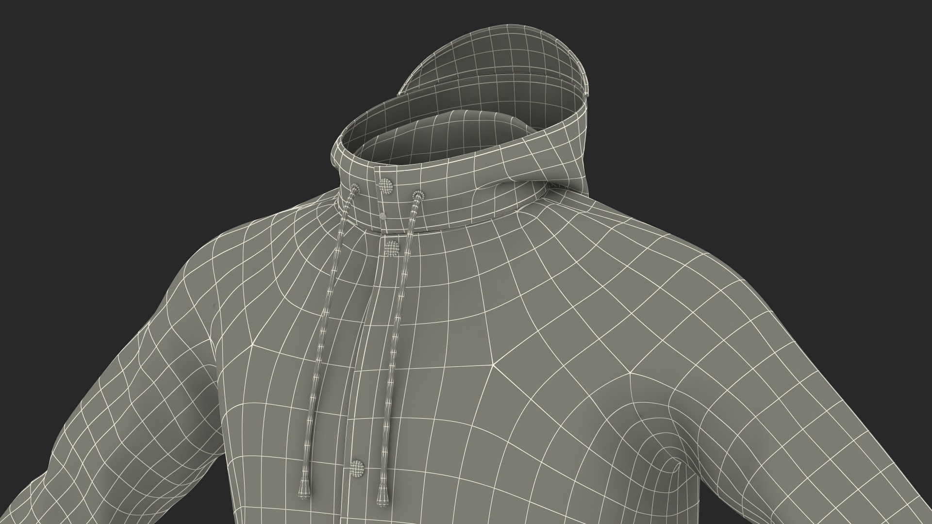 3D Polyester Raincoat model