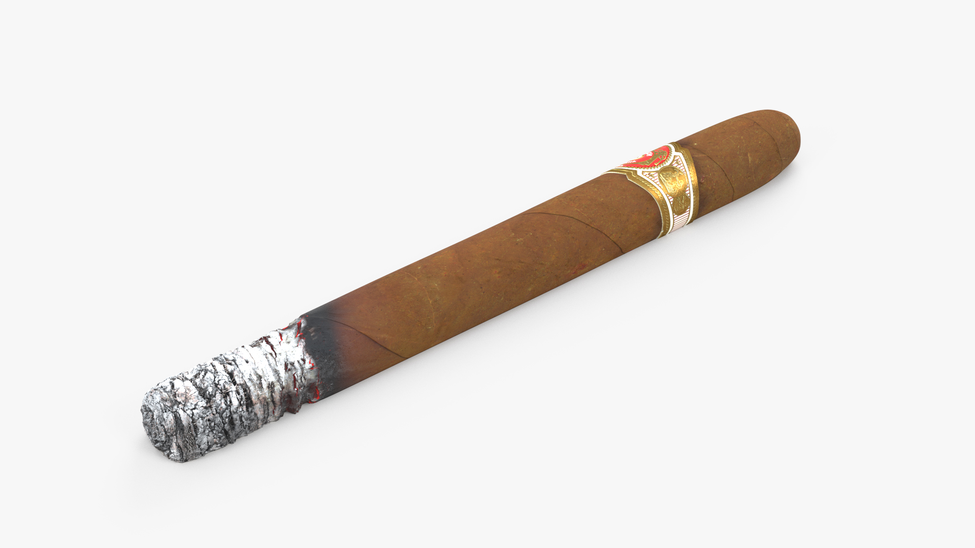 3D Cigar Punch Double Corona Smoking model