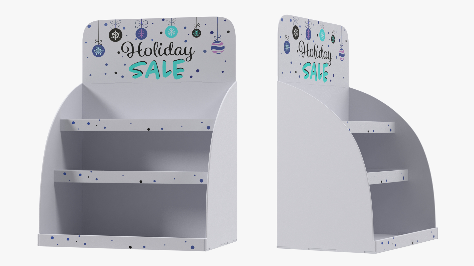 3D model Cardboard Counter Top Display White