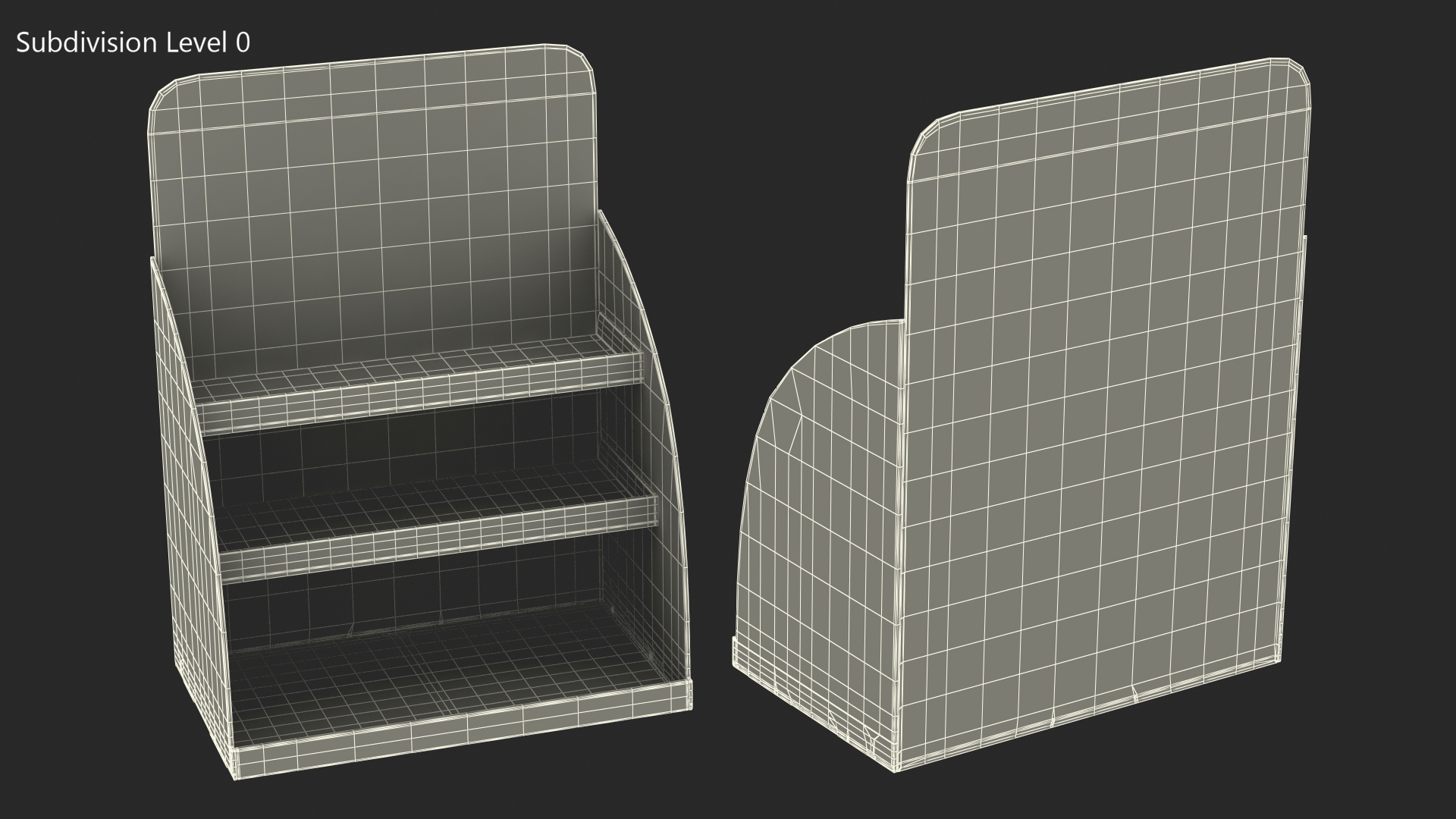 3D model Cardboard Counter Top Display White